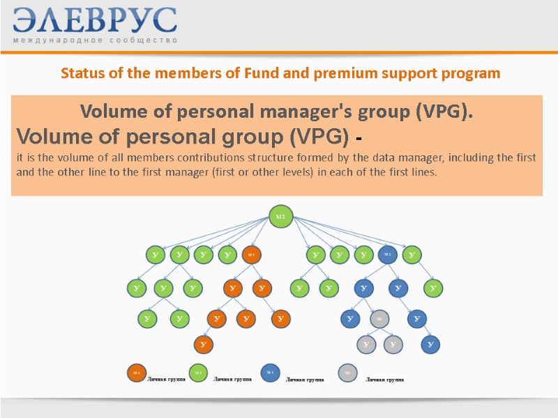 Status of the members of Fund and premium support program Volume of personal manager's